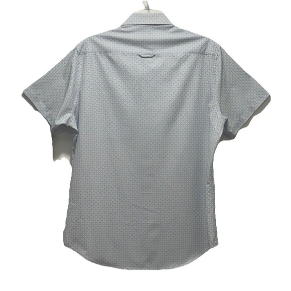 7 Diamonds EUC Palm Woven Shirt Mens M Light Blue 4-Way Stretch SMK-7780 - Picture 3 of 8